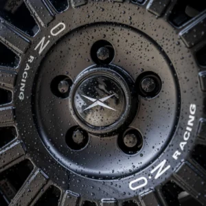 Close up of an O.Z Racing alloy with an Apache centre cap