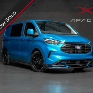 Front corner of a Ford Transit Custom with an Apache bodykit