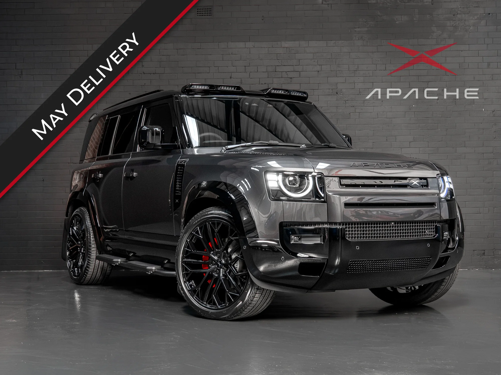 Carpathian Grey Land Rover Defender with Apache bodykit and Red calipers
